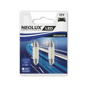 NEOLUX LED 12V 0, 5W SV8, 5-8 36mm 6000K Cold White blistr 2ks NF6436CW-02B obraz