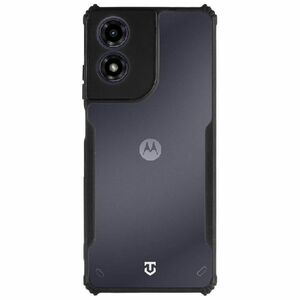 Pouzdro Tactical Quantum Stealth pre Motorola G04, transparentní/černé obraz