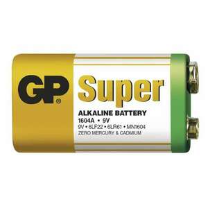 GP Batteries GP Alkalická baterie GP Super 6LF22 (9V) fólie 1013501000 obraz