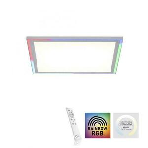 LEUCHTEN DIREKT is JUST LIGHT LED stropní svítidlo 40x40, bílá, ploché Rainbow RGB, dálkový ovladač RGB+2700-6000K obraz