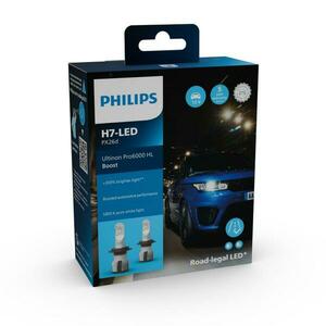 Philips LED H7 12V 15W Ultinon Pro6000 Boost 5800K +300% homologace Německo 2ks 11972U60BX2 obraz