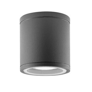 NOVA LUCE venkovní stropní svítidlo CERISE tmavě šedý hliník a skleněný difuzor GU10 1x7W IP54 220-240V bez žárovky 9020061 obraz