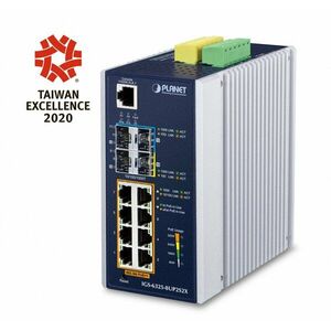 PLANET IP30 DIN-rail Industrial L3 8P Řízený IGS-6325-8UP2S2X obraz