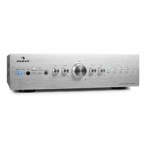 Stereo zesilovač Auna CD708, AUX phono, stříbrný, 600 W obraz