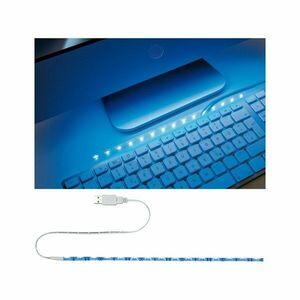 Paulmann USB LED-pásek modrá 30cm bílá kov plast P 70456 obraz