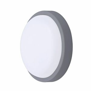 Solight LED venkovní osvětlení kulaté, 13W, 910lm, 4000K, IP54, 17cm, šedá barva WO745-G obraz