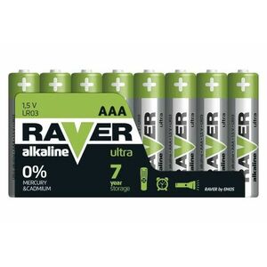 EMOS Alkalická baterie RAVER AAA (LR03), 8ks B79118 obraz