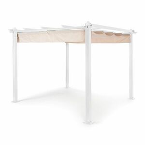 Blumfeldt Pantheon, pergola, hliníková čtvercová trubka, 3 × 3 m, 4 rohové sloupky, voděodolná obraz