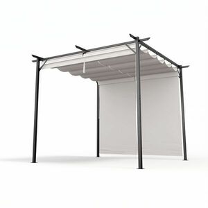 Blumfeldt Pantheon Wall Pergola, nástěnná pergola, 3 x 3 m, práškově lakovaná ocel, odolná vůči povětrnostním vlivům obraz