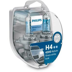 Philips H4 WhiteVision ultra 12342WVUSM 12V (+ 2x W5W) obraz