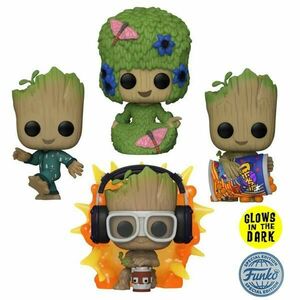 POP! 4 Pack Marvel: I Am Groot - Groot Special Edition (Glows in The Dark) obraz