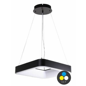 T-LED Černé závěsné LED svítidlo hranaté 600x600mm 60W CCT 105552 obraz