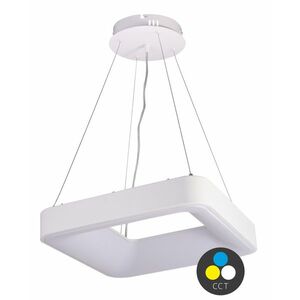 T-LED Bílé závěsné LED svítidlo hranaté 600x600mm 60W CCT 105553 obraz