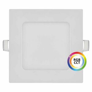 T-LED Bílý vestavný LED panel hranatý 120 x 120mm 9W 24V RGB+CCT 102334 obraz