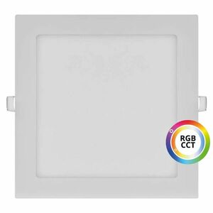 T-LED Bílý vestavný LED panel hranatý 225 x 225mm 27W 24V RGB+CCT 102336 obraz