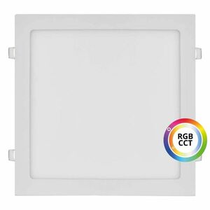 T-LED Bílý vestavný LED panel hranatý 300 x 300mm 36W 24V RGB+CCT 102337 obraz