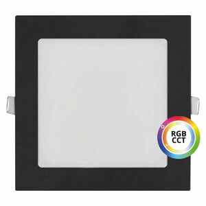 T-LED Černý vestavný LED panel hranatý 174 x 174mm 18W 24V RGB+CCT 102343 obraz