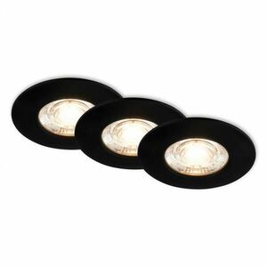 BRILONER 3ks sada LED vestavné svítidlo, 6, 5 cm, 3x 3, 6W, 350lm, černá BRI 7606035 obraz