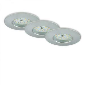 BRILONER 3ks sada LED vestavné svítidlo, pr. 7, 5 cm, 6, 5 W, hliník IP44 BRI 7295-039 obraz