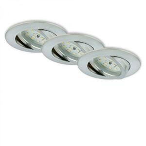 BRILONER 3ks sada LED vestavné svítidlo, pr. 8, 2 cm, 6, 5 W, hliník BRI 7296-039 obraz