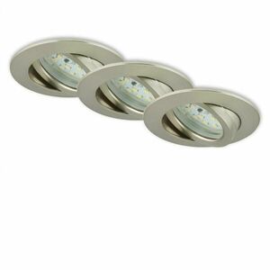 BRILONER 3ks sada LED vestavné svítidlo, pr. 8, 2 cm, 6, 5 W, matný nikl BRI 7296-032 obraz