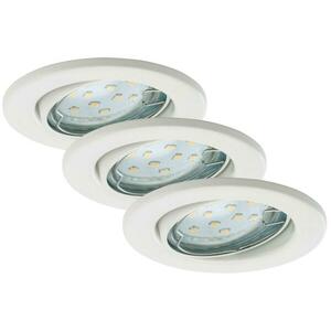 BRILONER 3ks sada LED vestavné svítidlo, pr. 8, 6 cm, 3 W, bílé BRI 7225-036 obraz