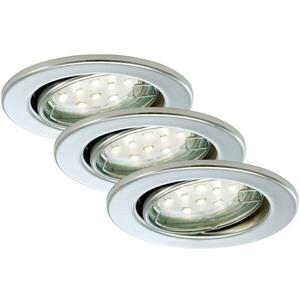 BRILONER 3ks sada LED vestavné svítidlo, pr. 8, 6 cm, 3 W, chrom BRI 7225-038 obraz