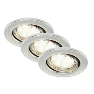 BRILONER 3ks sada LED vestavné svítidlo, pr. 8, 6 cm, 3 W, hliník BRI 7225-039 obraz