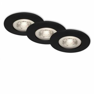 BRILONER 3ks sada LED vestavné svítidlo, pr. 9 cm, 5 W, černá IP44 BRI 7046-035 obraz