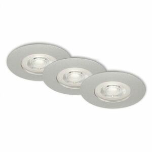 BRILONER 3ks sada LED vestavné svítidlo, pr. 9 cm, 5 W, matný chrom BRI 7046-034 obraz