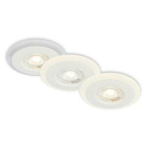 BRILONER LED vestavná svítidla sada, pr.8, 4 cm, 3x LED, 5 W, 460 lm, bílé IP44 BRI 7039-036 obraz