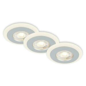 BRILONER LED vestavná svítidla sada, pr.8, 4 cm, 3x LED, 5 W, 460 lm, matný chrom IP44 BRI 7039-034 obraz