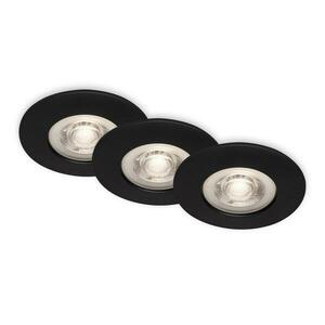 BRILONER LED vestavná svítidla, pr.9 cm, 3x LED, 4, 9 W, 480 lm, černá IP44 BRI 7036-035 obraz