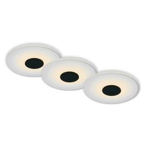 BRILONER LED vestavné svítidlo, pr.12 cm, 3x LED, 6 W, 650 lm, černá IP44 BRI 7043-035 obraz