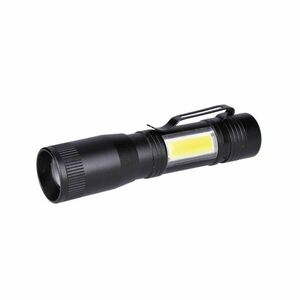 Solight LED kovová svítilna, 150 +60lm, 3W + COB, AA, černá WL115 obraz