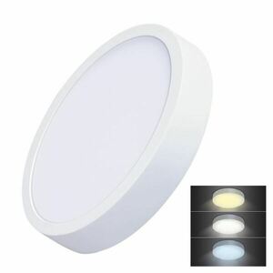 Solight LED mini panel CCT, přisazený, 24W, 1800lm, 3000K, 4000K, 6000K, kulatý WD174 obraz