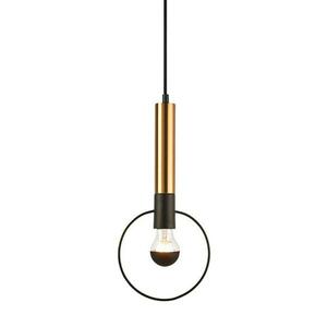 ACA Lighting závěsné svítidlo 1XE27 mosaz/černý kov D18XH116CM MIRACOLO HL39971P18BB obraz