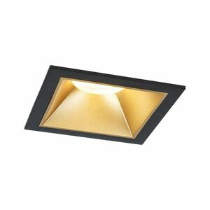 PAULMANN LED vestavné svítidlo 3-krokové-stmívatelné Cole Coin IP44 hranaté 88x88mm Coin 6W 230V stmívatelné 2700K černá/zlatá mat obraz