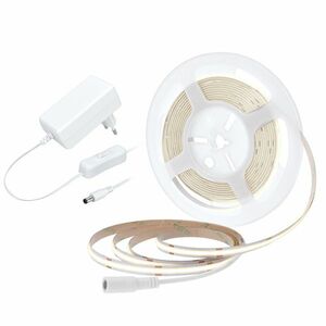 Solight LED COB pásek, sada s adaptérem, vypínač, 5m, 8W/m, 800lm/m, neutrální bílá WM59-NW obraz