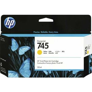 HP 745 130-ml DesignJet Yellow Ink Cartridge F9J96A obraz