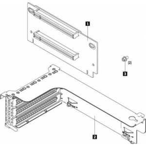 ThinkSystem SR550/SR650 x16/x8 PCIe FH Riser 1 Kit 7XH7A02678 obraz