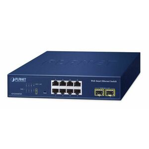 PLANET 8-Port 10/100/1000T + 2-Port Řízený L2 Gigabit GS-2210-8T2S obraz