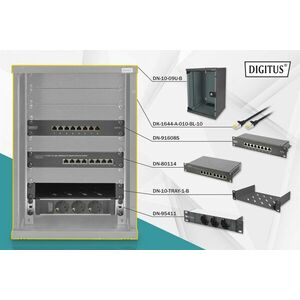 Digitus DN-10-SET-2-B rack 9U Nástěnný regál Černá DN-10-SET-2-B obraz