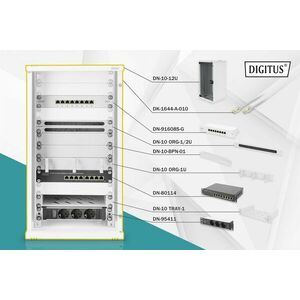 Digitus DN-10-SET-3 rack 12U Nástěnný regál Šedá DN-10-SET-3 obraz