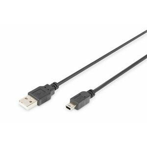 Digitus 1m, USB2.0-A/USB2.0 mini-B USB kabel USB A DB-300130-010-S obraz