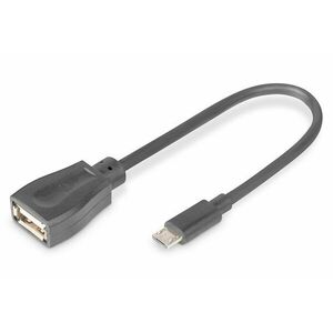 Digitus 0.2m, USB2.0 micro-B/USB2.0-A USB kabel 0, 2 m DB-300309-002-S obraz