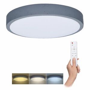 Solight Šedé LED stropní svítidlo kulaté 380mm 24/48W CCT s DO WO8001 obraz