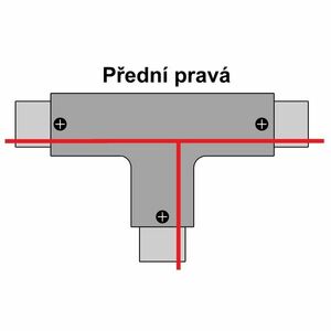 T-LED T spojka pro vestavnou 3F lištu Vyberte variantu: Pravá přední černá 105669 obraz