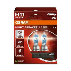 OSRAM H11 12V 55W PGJ19-2 NIGHT BREAKER LASER +150% více světla 2ks 64211NL-2HB obraz