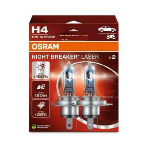 OSRAM H4 12V 60/55W P43t NIGHT BREAKER LASER +150% více světla 2ks 64193NL-2HB obraz